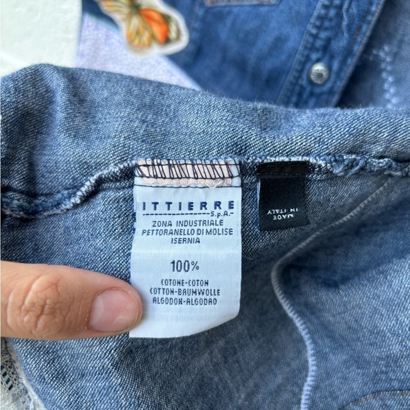 Upcycled Dolce and Gabbana Denim Vest with Floral Patches - Picture 8 of 10